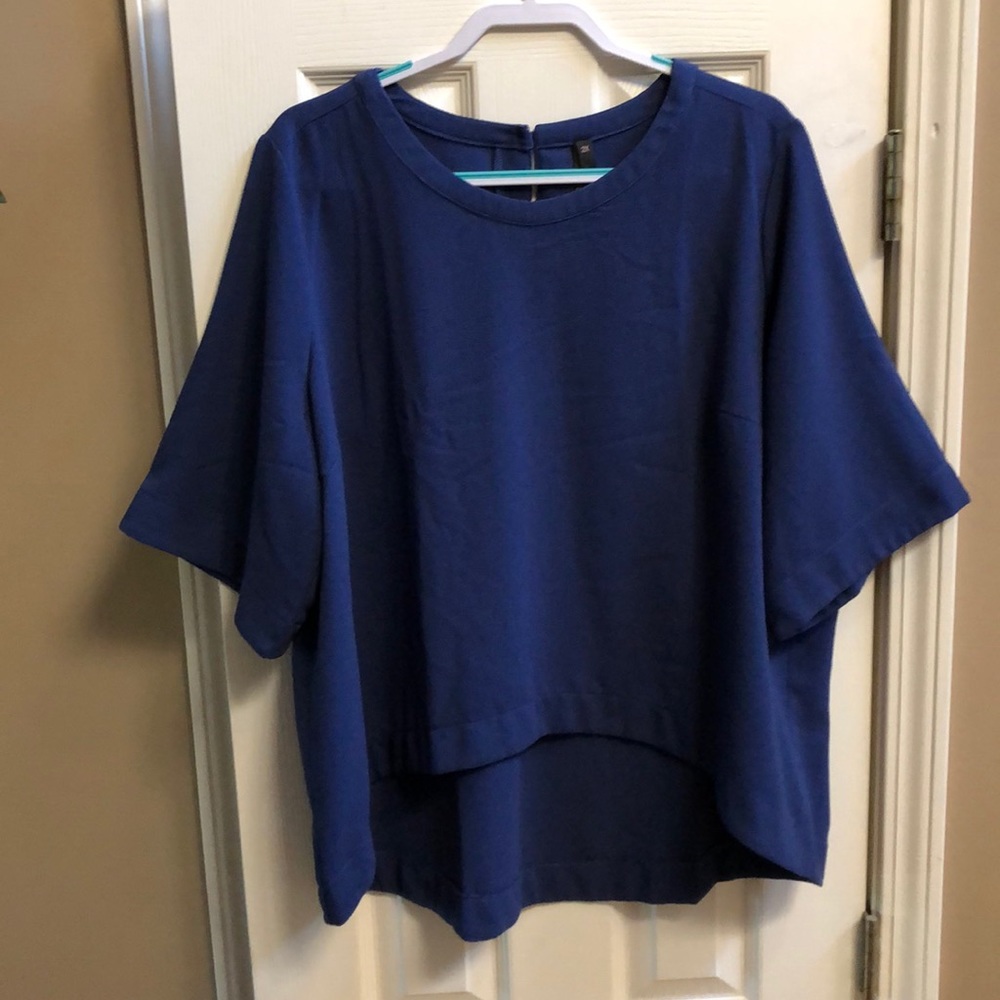 Melissa McCarthy Seven7 Navy Crop Top 2X